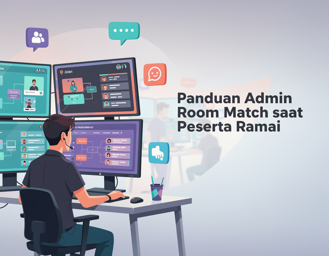Ilustrasi panduan admin room match untuk turnamen game online hepi55